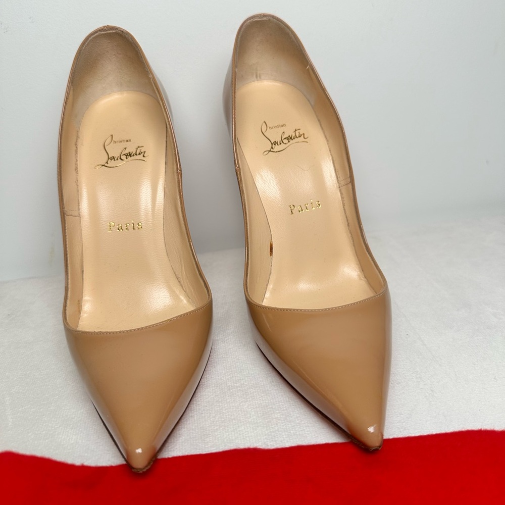 Christian Louboutin So Kate Patent Nude Heels 120mm - Picture 5 of 15